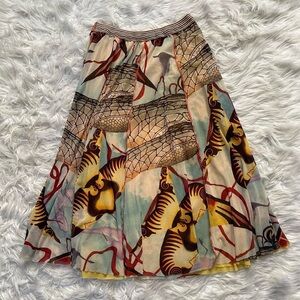 Gorgeous 2000s Jean Paul Gaultier Salvador Dali Maxi Skirt